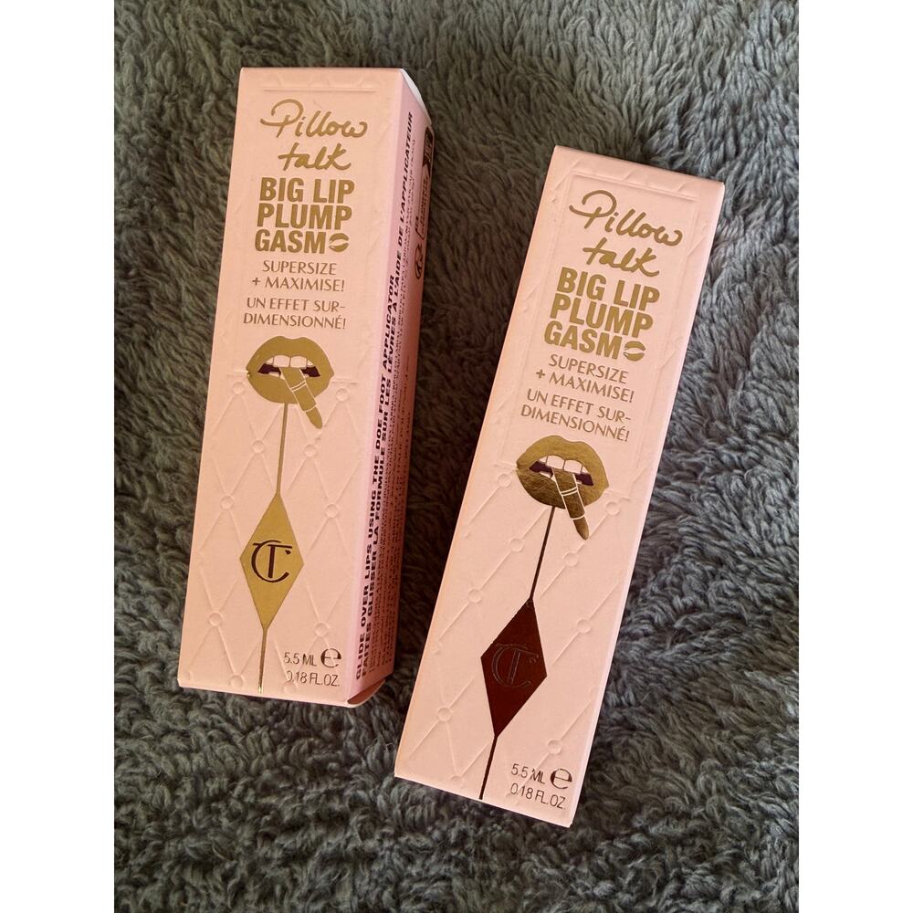 2 Charlotte Tilbury Pillow Talk Big Lip Plump Gasm NEW Bundle Fair Medium Lot